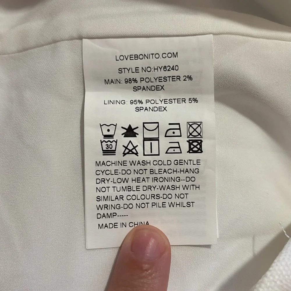 Love, Bonito Merlin Tweed Crop Vest in White SZ XS US 2 NWT - Picture 7 of 7